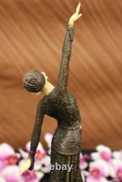 Chiparus Belly Dancer Bronze Marble Sculpture Figurine Statue Iron Art Gift