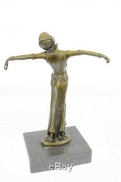Chiparus Erotic Dancer Bronze Statue Art Nouveau Lost In Lrg