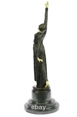 Chiparus Ventre Bronze Dancer Marble Sculpture Statue Hot Figure Art Deco