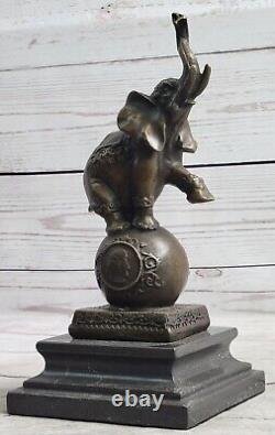 Collectible Bronze Sculpture of Animal Bugatti Signed Art Deco African