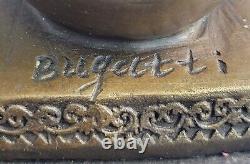 Collectible Bronze Sculpture of Animal Bugatti Signed Art Deco African