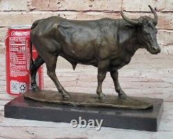 Collection of Copper Bronze Cow Bull Sculpture Statue Deco Art 10 Inches Long