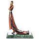 Colored Art Deco Bronze Sculpture Of A Woman In A Dress By Julius Erte