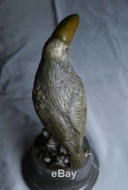 Contemporary Art Wildlife, Toucan Sculpture, Bronze Signed Milo
