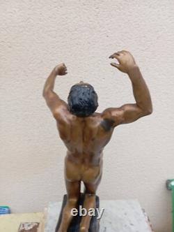 Contemporary Bronze Art. Bronze Nude Man Height 62 CM