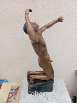 Contemporary Bronze Art. Bronze Nude Man Height 62 CM