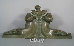 'Cupid and the Young Women: Ancient Art Deco Bronze Sculpture Signed Delabassé'