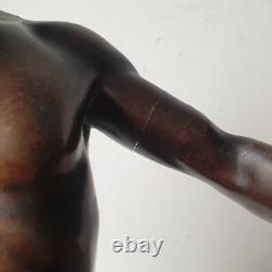 DEFECT sculpture 40 cm bronze Edouard Drouot Art Nouveau scribe allegory poetry