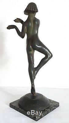 Dancer Bronze Sculpture Eugene Piron 1930 Art Deco