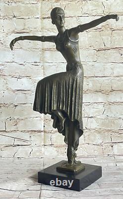 Dancer With / Striking Pose Bronze Sculpture Art Deco 'Lost' Wax Sale