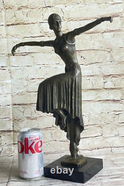 Dancer With / Striking Pose Bronze Sculpture Art Deco 'Lost' Wax Sale