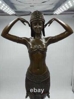 Demeter Chiparus Dancer Scarabée Egyptian 75 CM Bronze Style Art Deco