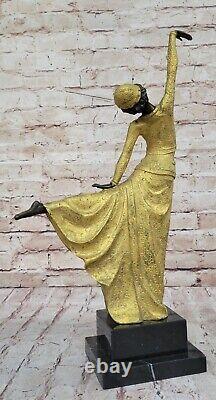 Demetre Chiparus Bronze Egyptian Dancer Sculpture Cast Art Nouveau Style