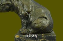 Detail White Rhinoceros Bronze Art Figure Statue Sculpture Lost Cire