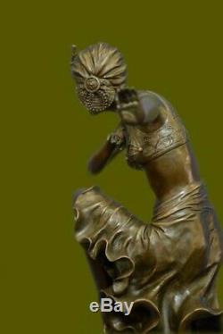 Dh Chiparus Art Deco Bronze Sculpture Figurine Woman In Dress Hot Deal Fonte