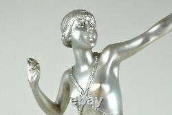 Diane À L'arc, Great Silver Bronze Sculpture, Art Deco, 20th Century