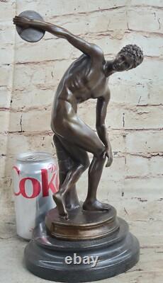 Discobolus, Patinated Bronze Sculpture Art Deco, Around 1925 Classic Work