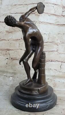 Discobolus, Patinated Bronze Sculpture Art Deco, Around 1925 Classic Work