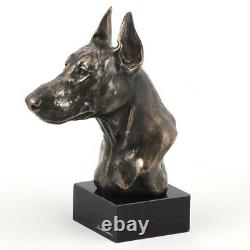 Dobermann Cut, Miniature Statue / Dog Bust, Limited Edition, Art Dog En