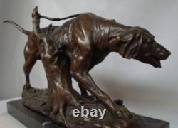 Dog Sculpture Hunting Animal Art Deco Art Nouveau Bronze