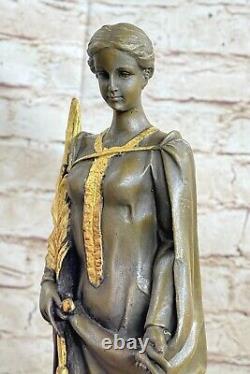 Done Bronze Sculpture Sale Low Marble Goddess Greek Wisdom Woman Deco Art
