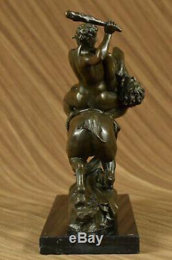 Done Theseus Fighting The Centaur Bianor Bronze Sculpture Art Deco Figurine