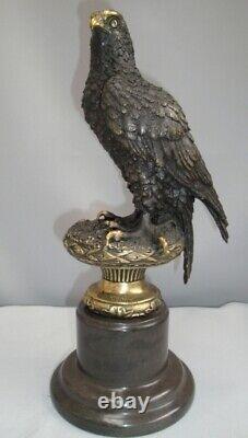 Eagle Bird Animal Statue Sculpture Art Deco Art Nouveau Bronze