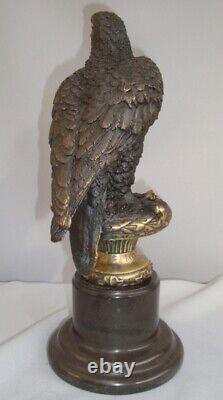 Eagle Bird Animal Statue Sculpture Art Deco Art Nouveau Bronze