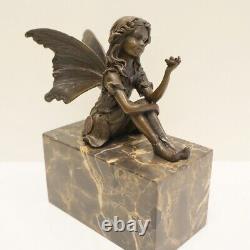 Elf Fairy Statue Sculpture Art Deco Art Nouveau Massive Bronze