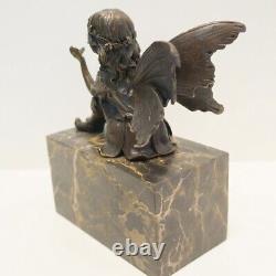 Elf Fairy Statue Sculpture Art Deco Art Nouveau Massive Bronze