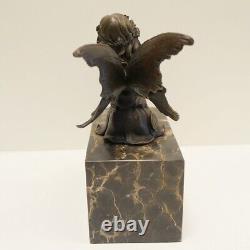 Elf Fairy Statue Sculpture Art Deco Art Nouveau Massive Bronze