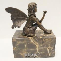 Elf Fairy Statue Sculpture Art Deco Art Nouveau Massive Bronze