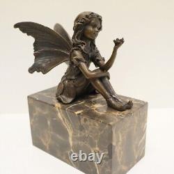 Elf Fairy Statue Sculpture Art Deco Art Nouveau Massive Bronze