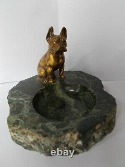 Empty Pocket Art Deco Bronze Sculpture 1930 Ballogue French Dog Statue