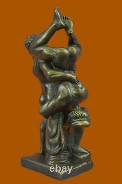 Erotic Art Bronze Sculpture Two Male Wrestlers Vienna Balance