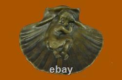 Erotic Art Deco Boy Ashtray Bronze Sculpture Figurine Decor Figure