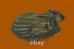 Erotic Art Deco Boy Ashtray Bronze Sculpture Figurine Decor Figure