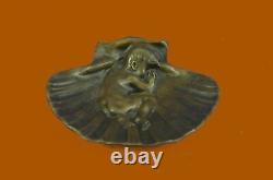 Erotic Art Deco Boy Ashtray Bronze Sculpture Figurine Decor Figure