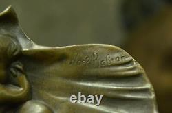 Erotic Art Deco Boy Ashtray Bronze Sculpture Figurine Decor Figure