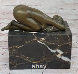 Erotic Chair Abstract Bronze Modern Art Nude Sexy Woman Sculpture Figurine Deal