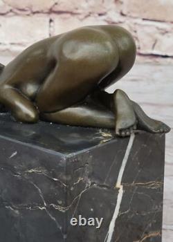 Erotic Chair Abstract Bronze Modern Art Nude Sexy Woman Sculpture Figurine Deal