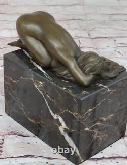Erotic Chair Abstract Bronze Modern Art Nude Sexy Woman Sculpture Figurine Deal