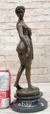 Erotic Modern Art Museum Quality Flesh Woman Bronze Sculpture Figurine Art