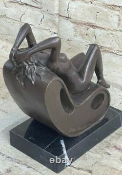 Erotic Modern Art Museum Quality Flesh Woman Bronze Sculpture Figurine Decor