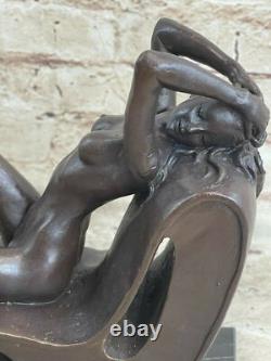 Erotic Modern Art Museum Quality Flesh Woman Bronze Sculpture Figurine Decor
