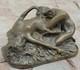 Erotic Sculpture Bronze Cunnilingus Lesbians Signed Lambeaux Art Deco