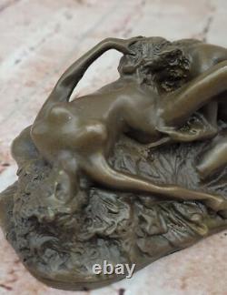 Erotic Sculpture Bronze Cunnilingus Lesbians Signed Lambeaux Art Deco