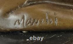 Erotic Sculpture Sexy Nude Girl Provocative Pose Bronze Statue Sexual Art