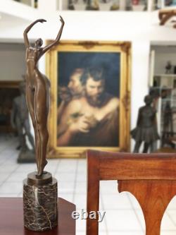 Erotic Woman Statue Bronze Art Sculpture Figurine 48cm