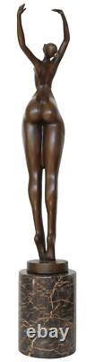 Erotic Woman Statue Bronze Art Sculpture Figurine 48cm